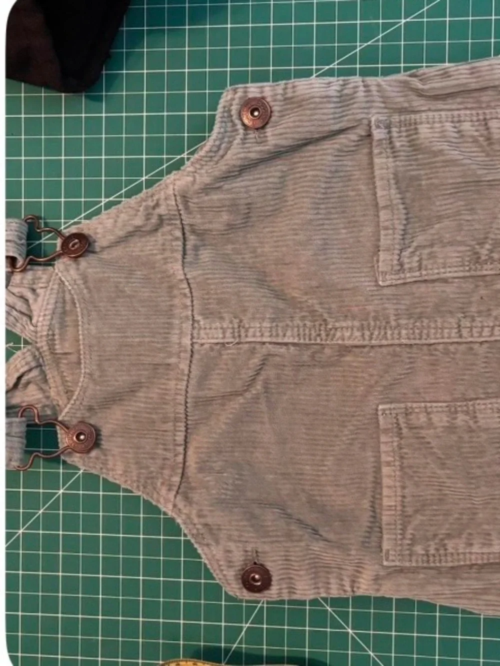 OshKosh B'gosh Corduroy Overall Dress in Muted Green